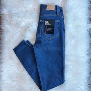 🆕 Paige Jeans Hoxton High Rise Ankle Skinny Flawless Fit Jeans Raw Hem Size 25